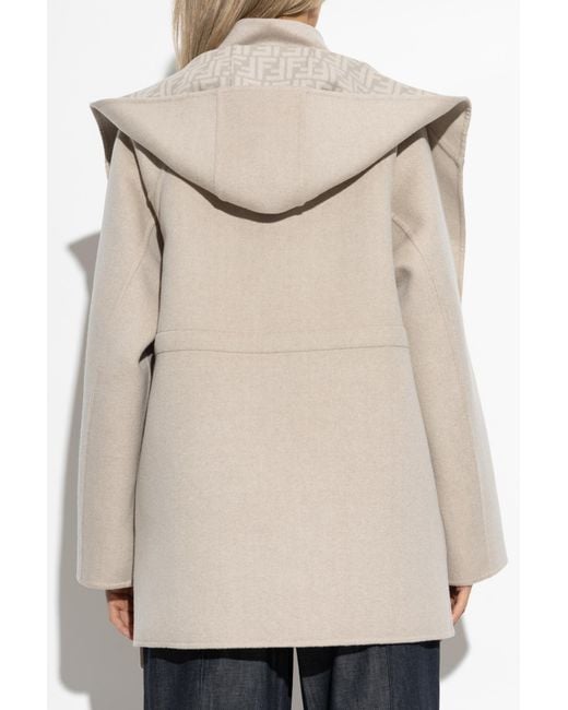 Fendi Natural Wool Coat