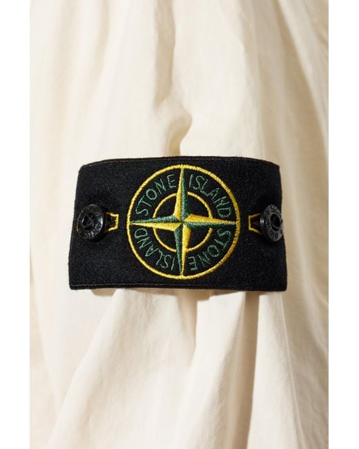 Stone Island Blue Jacket With Logo Patch for men