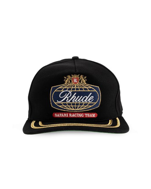 Rhude Black Baseball Cap for men