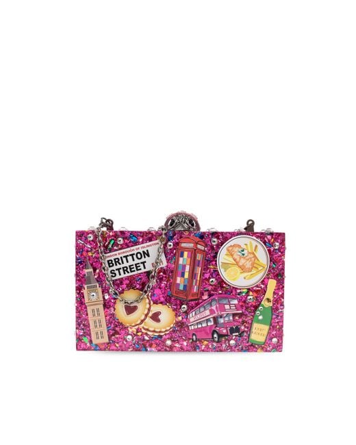 Kurt Geiger Black Clutch Bag 'London Box'
