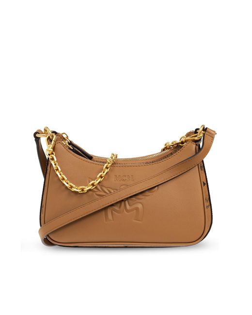MCM Natural Double Shoulder Bag