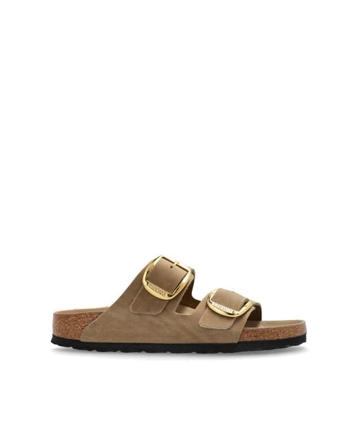 Birkenstock Brown Slides 'Arizona Big Buckle'