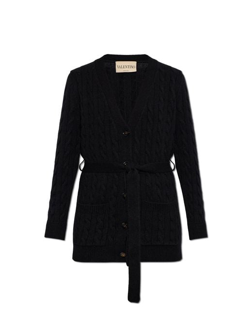 Valentino Garavani Black Cashmere Cardigan