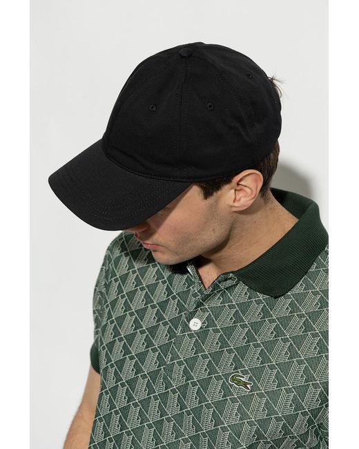 Lacoste Black Baseball Cap With Logo