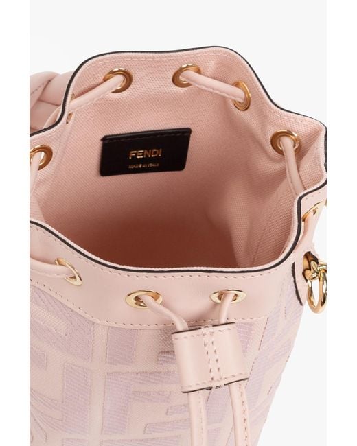 Fendi 'mon Tresor Mini' Bucket Bag in Pink | Lyst