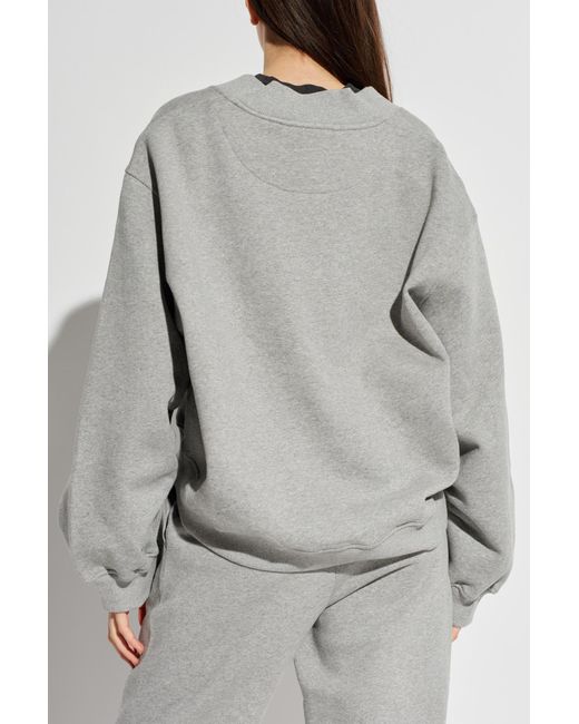 The Attico Gray Sweatshirt With Logo