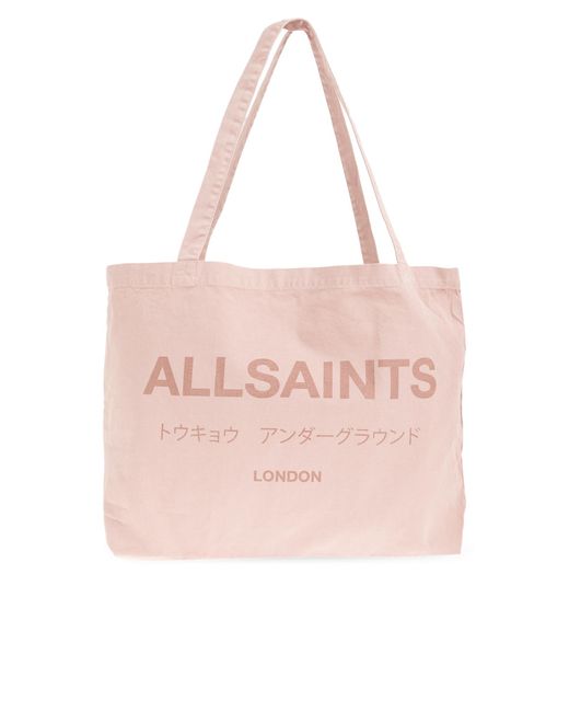 AllSaints Pink 'Underground' Shopper Bag for men
