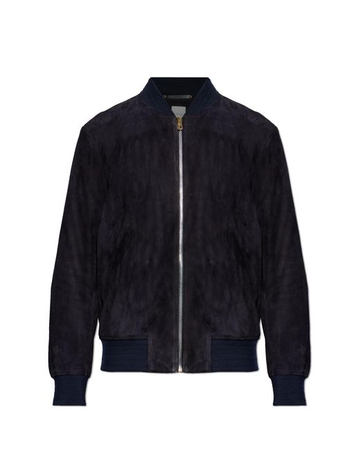 Paul Smith Blue Cardigan With Stand-Up Collar for men