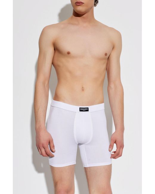 DSquared² Blue Boxers With Logo for men