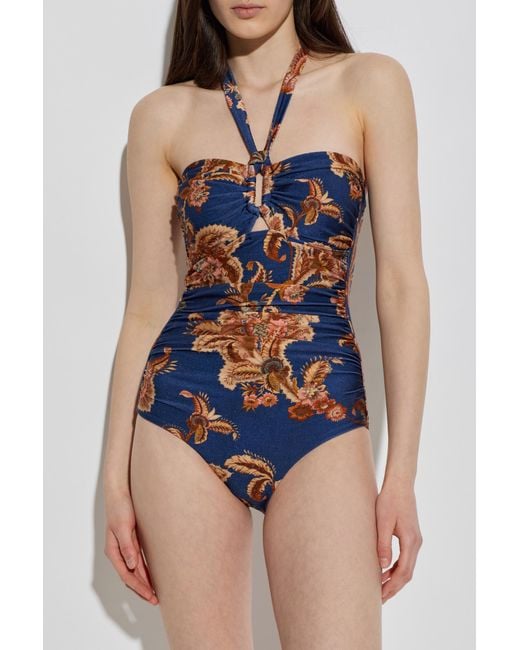 Zimmermann Blue One-Piece Swimsuit