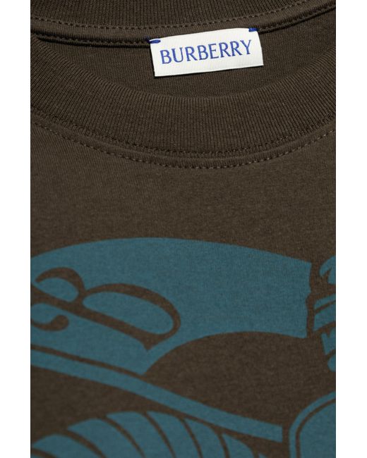 Burberry Green T-shirt With Logo,