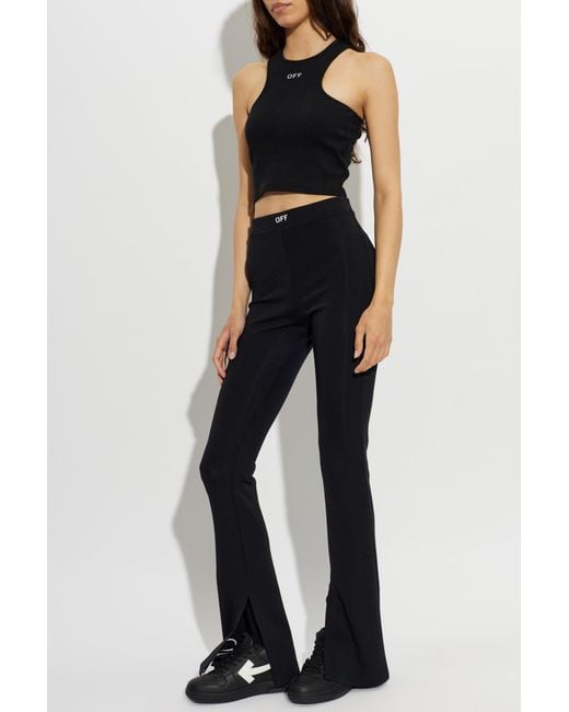 Off-White c/o Virgil Abloh Black Ribbed Sleeveless Top