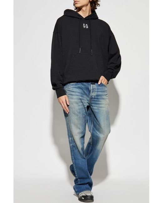 44 Label Group Black Sweatshirt With Logo for men
