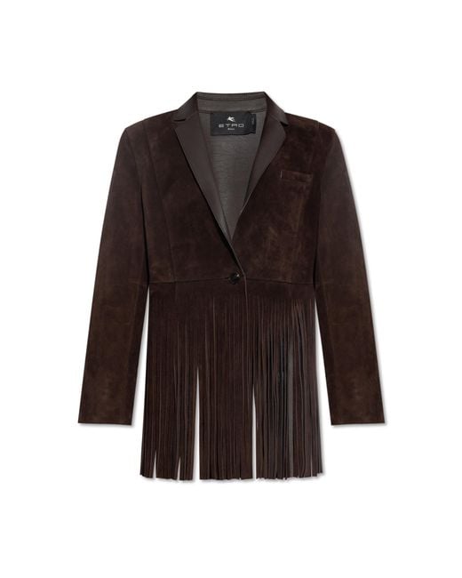 Etro Brown Leather Jacket