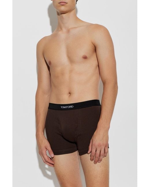 Tom Ford Green 2-Pack Of Cotton Boxers With Logo for men