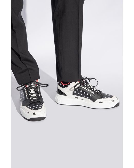Balmain White Leather B-court Sneakers for men
