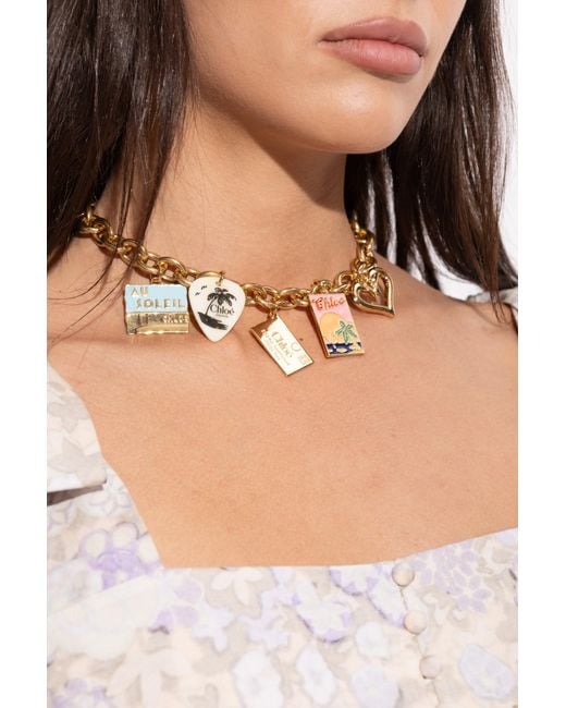 Chloé Metallic Choker With Pendants