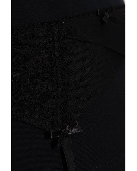 Balenciaga Black T-Shirt With Lace Insert