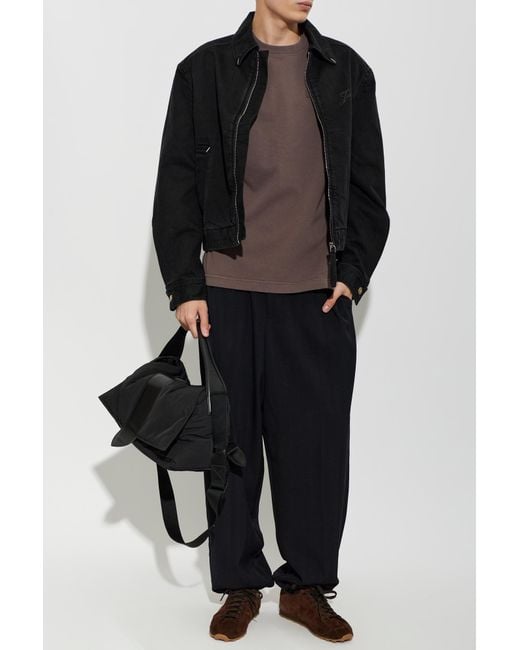 Jacquemus Black Vintage-Style Denim Jacket for men