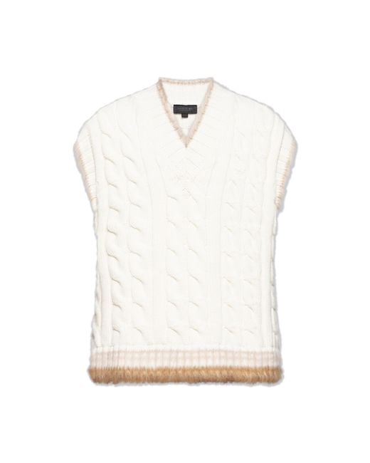 LACOSTE RUNWAY Natural Vest With A Decorative Weave for men