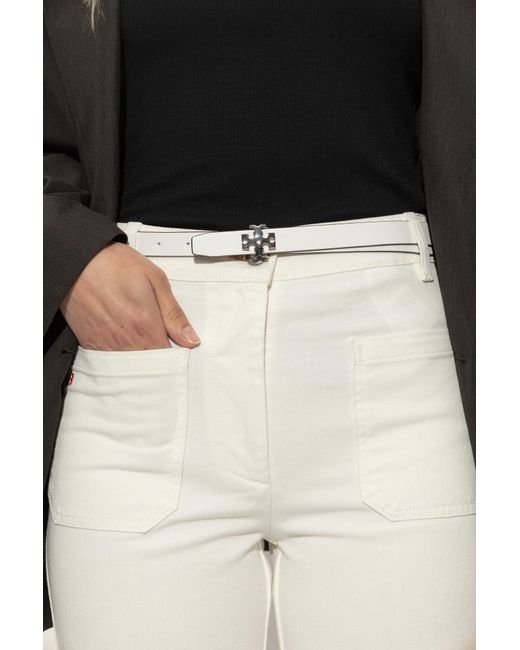 Tory Burch White Double-Sided Belt