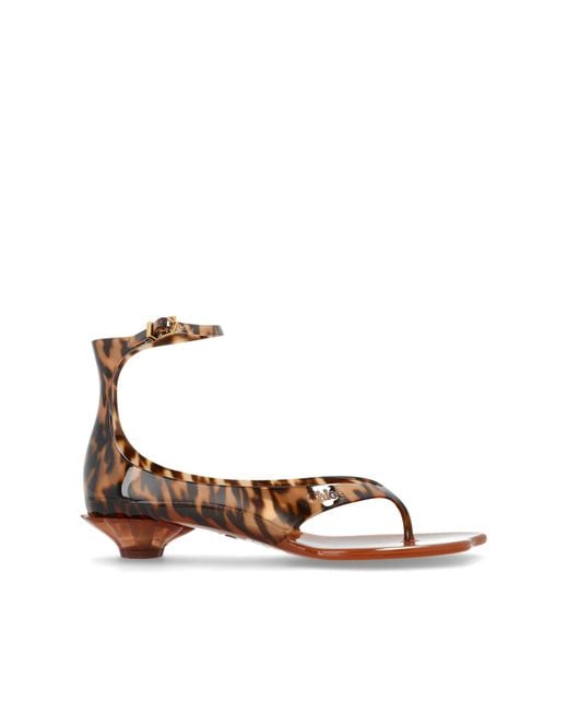 Chloé Brown Heeled Sandals 'Jelly'