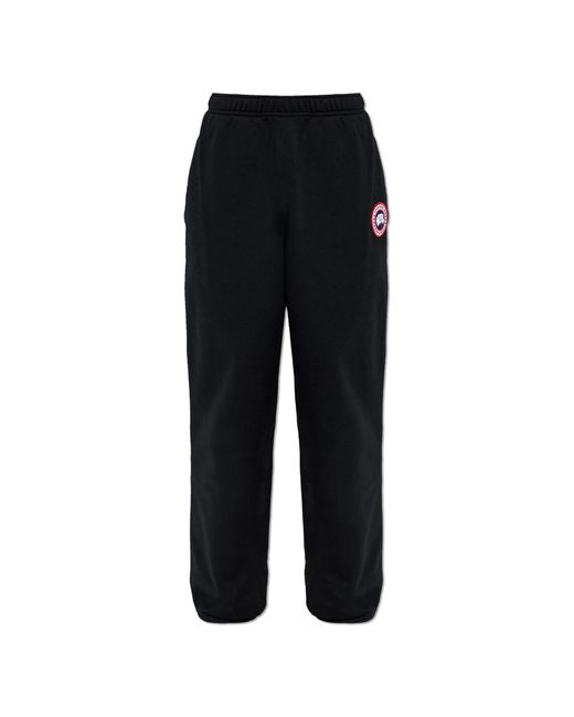 Canada Goose Blue Sweatpants With Logo Patch for men