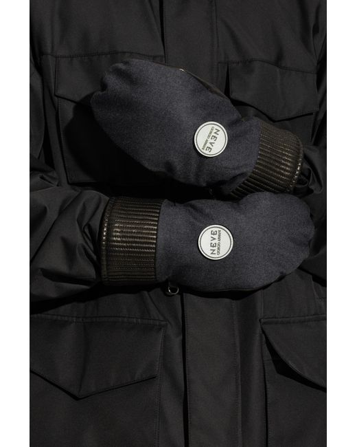 Giorgio Armani Blue Gloves With Logo for men