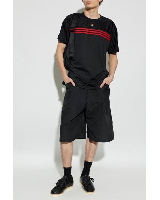 Adidas Originals Black T-Shirt With Logo Appliqué for men