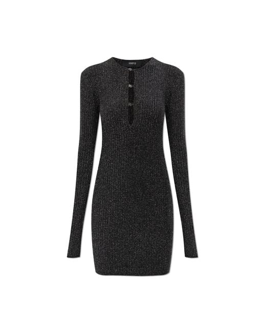 Amiri Black Dress With Lurex Thread