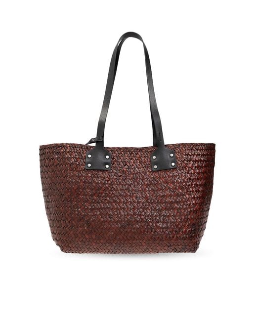 AllSaints Red ‘Mosley’ Shopper Bag