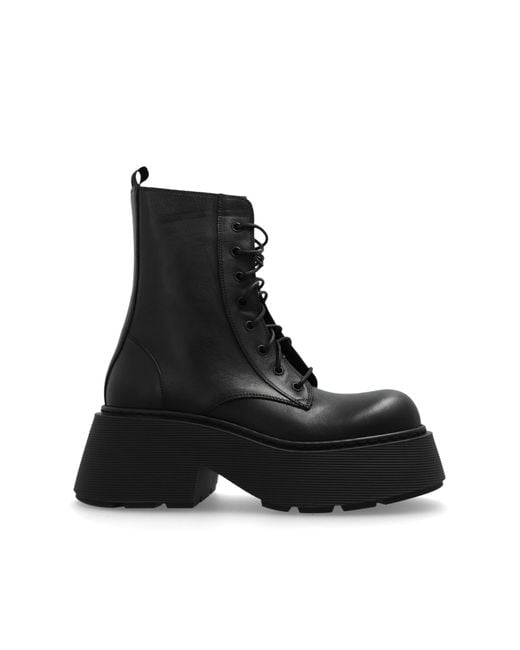 Vic Matié Black Etna Platform Ankle Boots