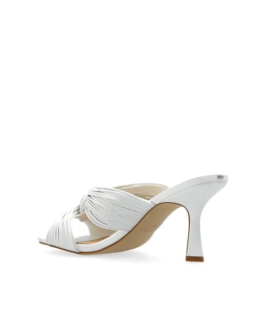 MICHAEL Michael Kors White Alessia Heeled Mules