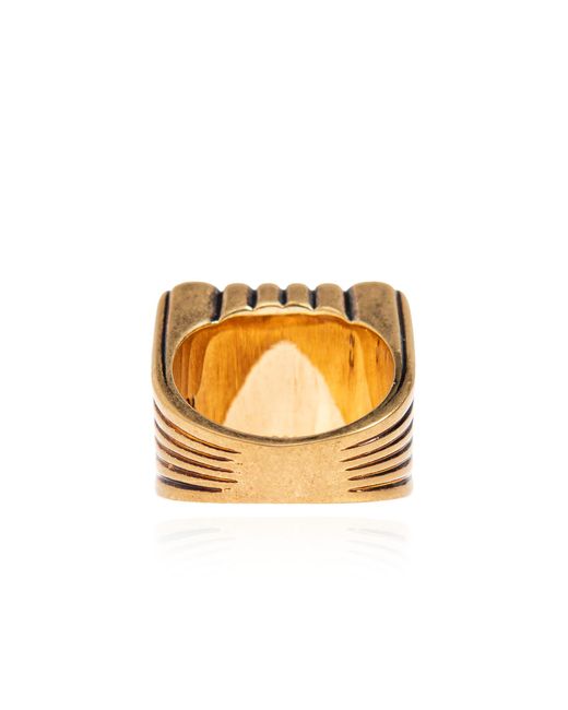 Versace White Brass Ring