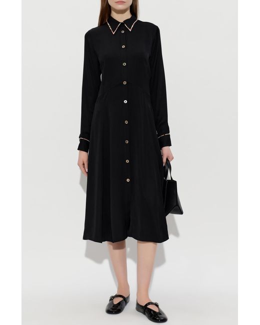 Paul Smith Black Dress With Long Sleeves