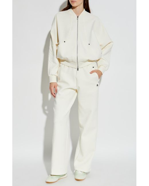 Moose Knuckles White Zip-Up Sweatshirt