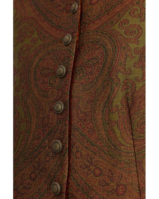 Etro Brown Patterned Vest