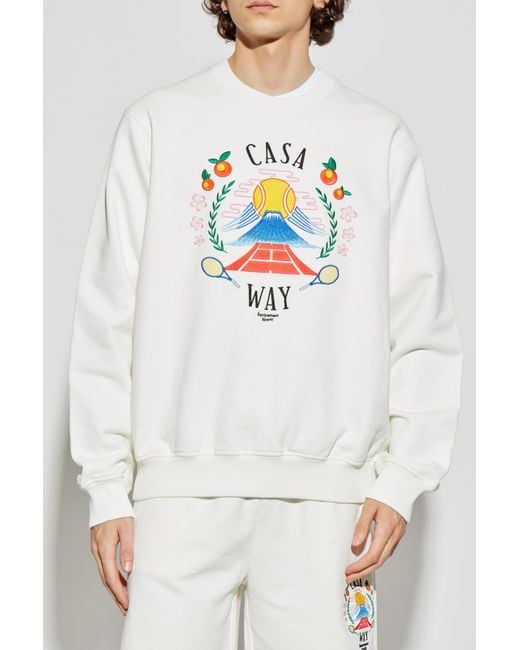Casablanca White Sweatshirt With Print for men