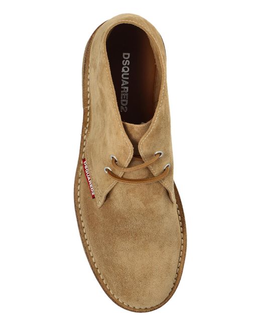 DSquared² Brown Suede Ankle Boots for men