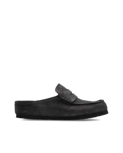 Birkenstock Black 'Naples Wrapped Double Stitch' Shoes for men