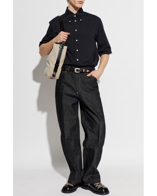 Lemaire Black Wide-Leg Jeans for men