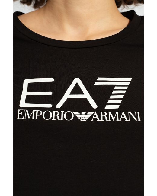 EA7 Black T-shirt With Logo,