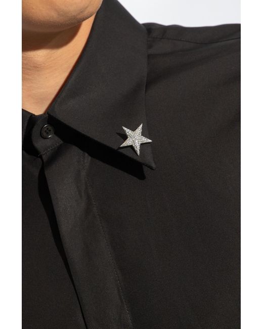 Mens black shirt with stars cheap