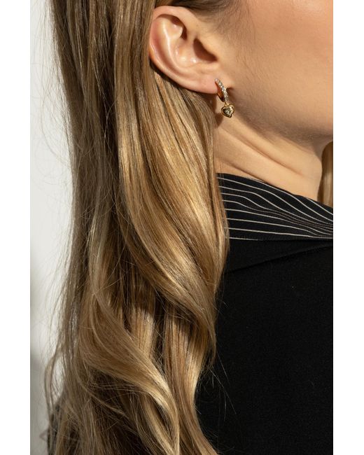 COACH Metallic Earrings With Shimmering Crystals