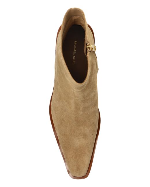 MICHAEL Michael Kors Brown Heeled Ankle Boots 'Nash'