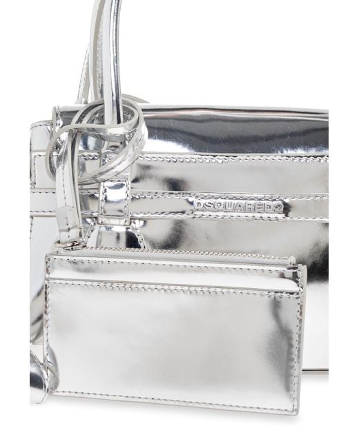 DSquared² Metallic 'Twin' Shoulder Bag