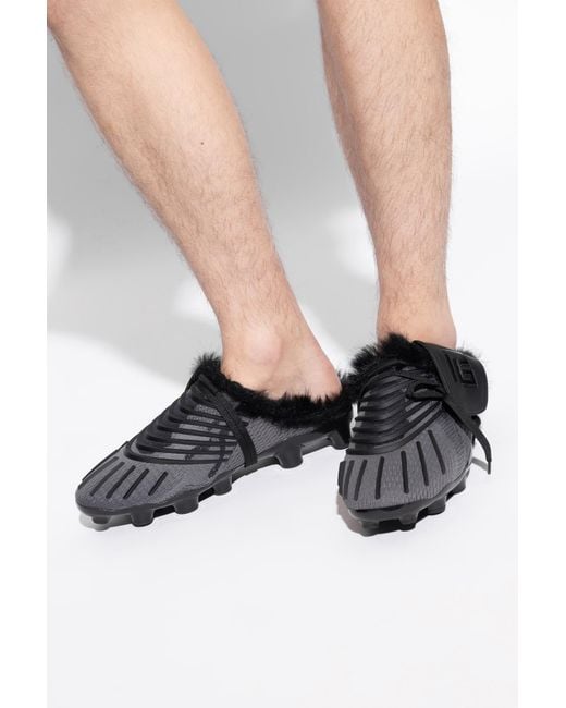 Balmain Black Clogs-Type Flip-Flops for men