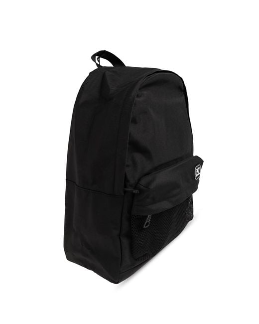 EA7 Black Backpack With A Logo Patch