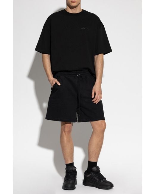 Amiri Black Cotton Shorts for men