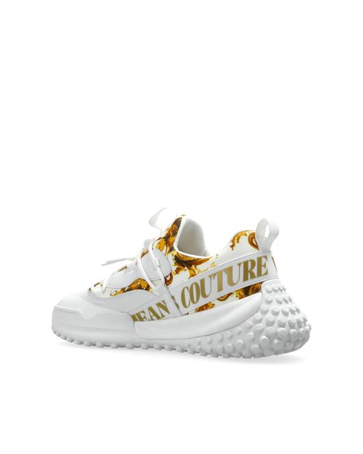 Versace Jeans Couture Metallic Sports Shoes With 'Barocco' Pattern for men